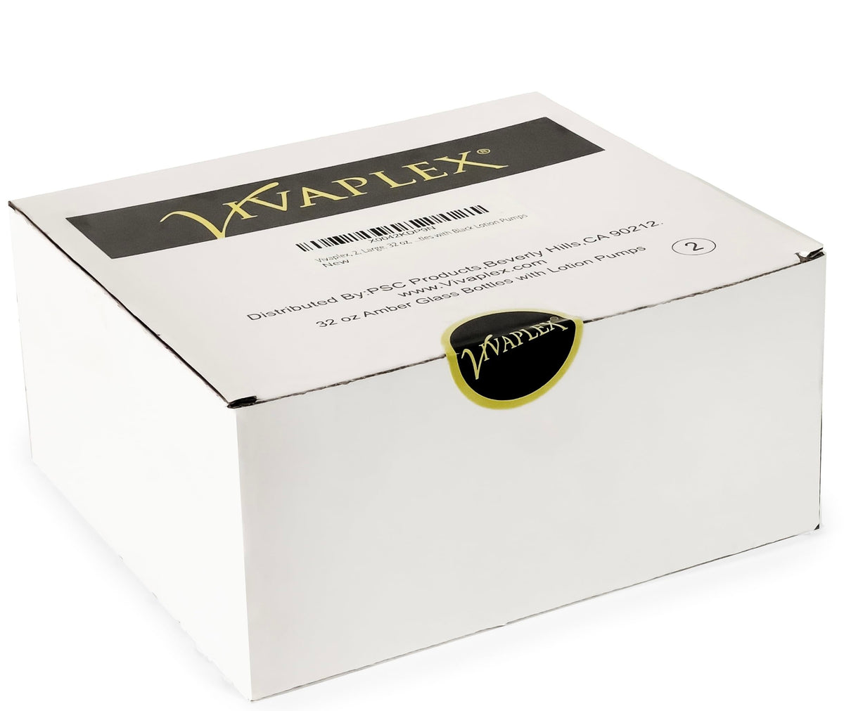 Vivaplex amber glass bottle pump closeup shows secure locking feature