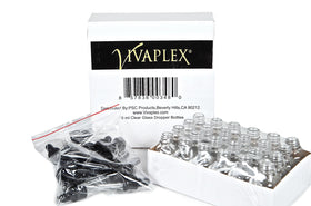 Vivaplex bottle with secure-cap and dropper for spill-free storage.