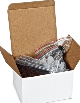 Vivaplex travel-ready amber glass kit fits easily in a purse