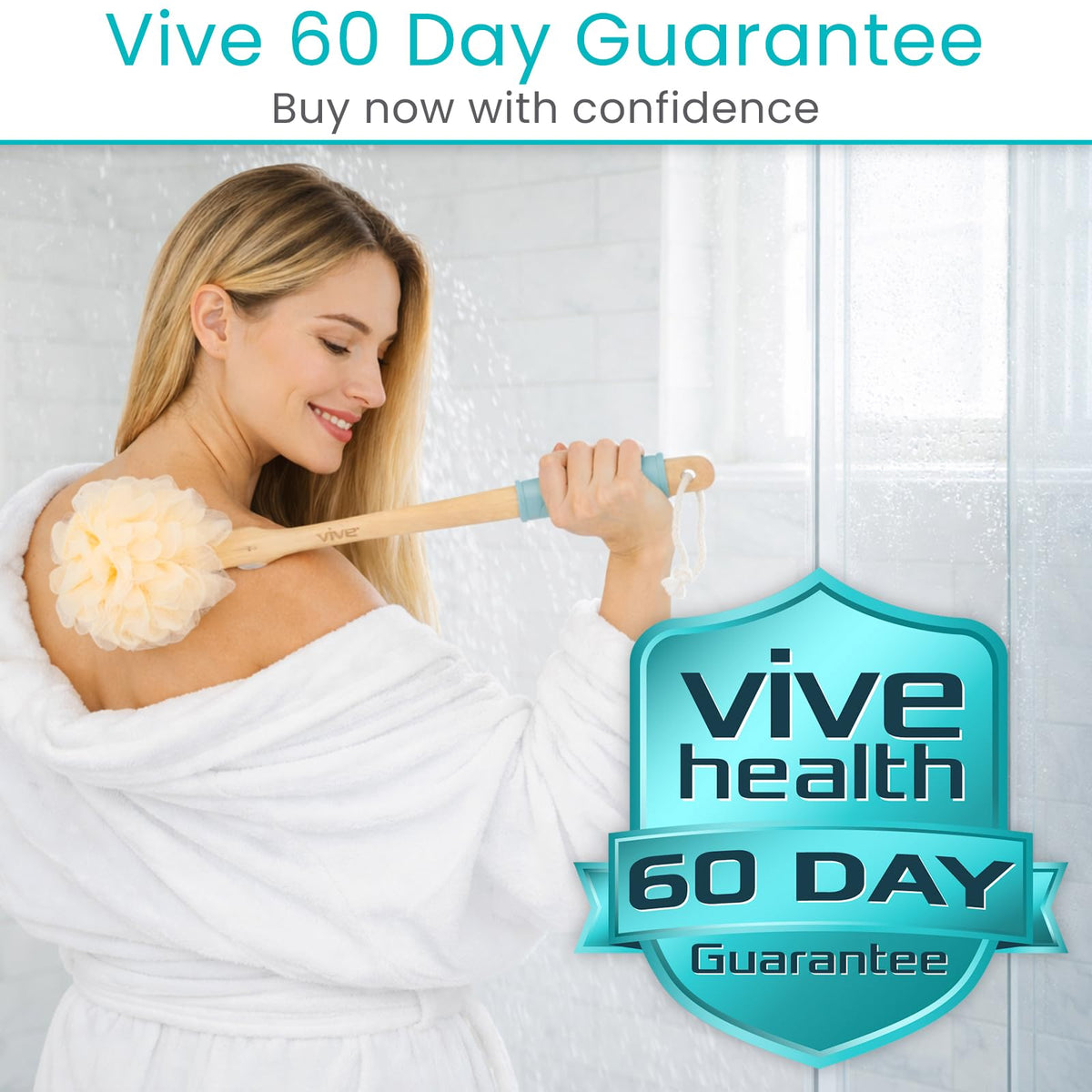 Vive complete shower scrubber set for bath and spa routines.