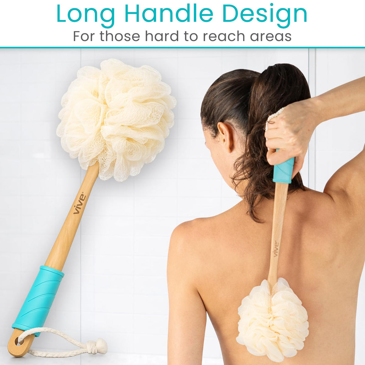 Vive long wooden lotus-handle with comfortable non-slip grip.