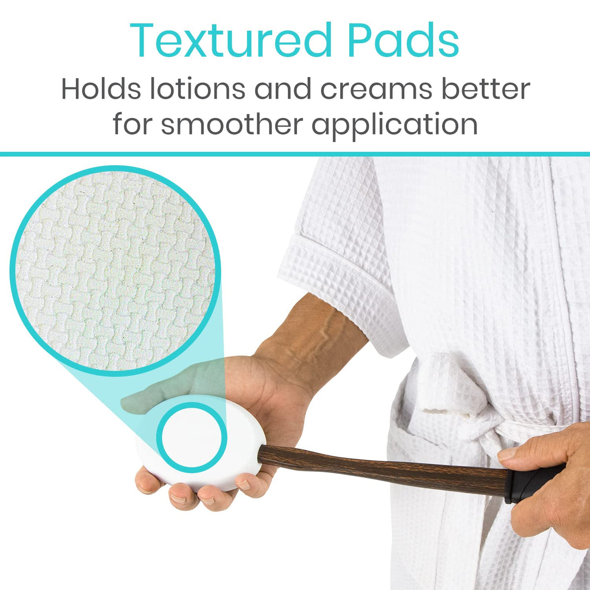 Vive Lotion Applicator textured foam pad 1 for even product distribution
