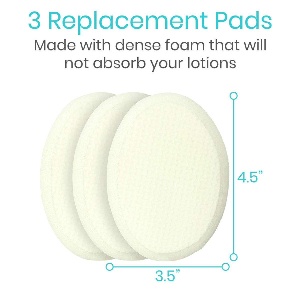 Vive Lotion Applicator textured foam pad 2 provides secure grip and spread