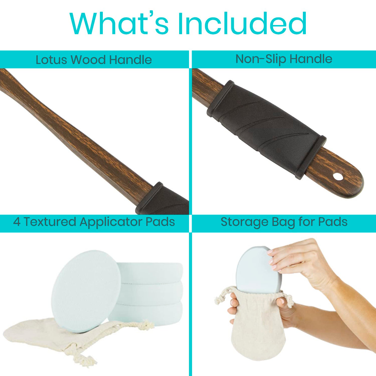 Vive Lotion Applicator textured foam pad 4 minimizes dripping