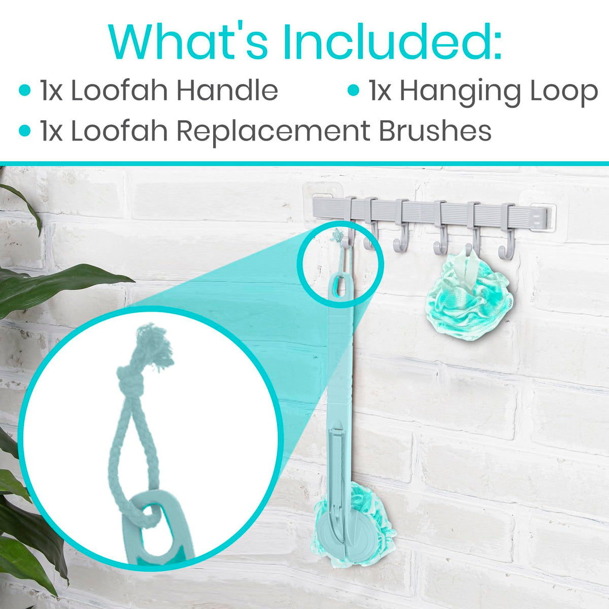 Vive durable design withstands water exposure for daily shower use.