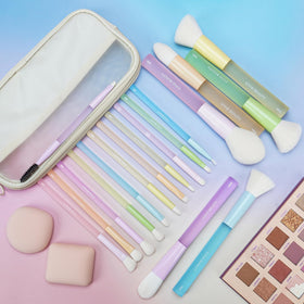 VIVID BEAUTY face and eye brush collection for versatile makeup application