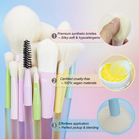 Soft synthetic bristles from VIVID BEAUTY for gentle, skin-friendly makeup application