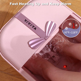 VIVIYA pink foot spa with bubble jets for soothing foot soaks.