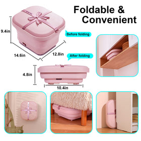 VIVIYA pink LED light enhances spa ambience during use.