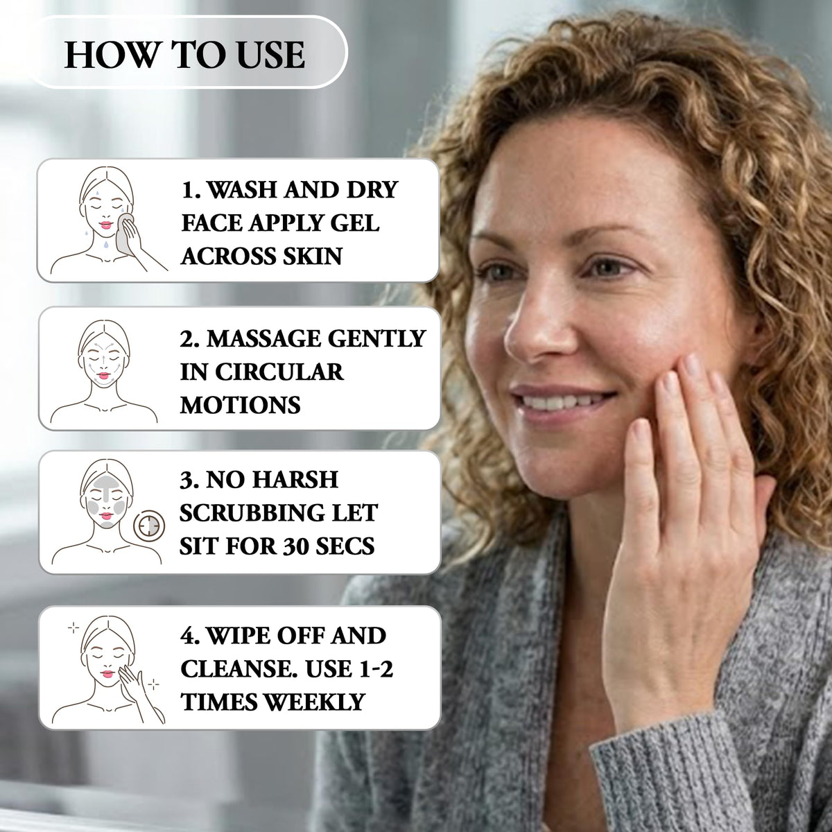 Vivo Per Lei face and body scrub in action for routine use