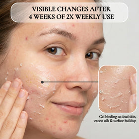 Vivo Per Lei gommage clumps on skin during application for gentle exfoliation