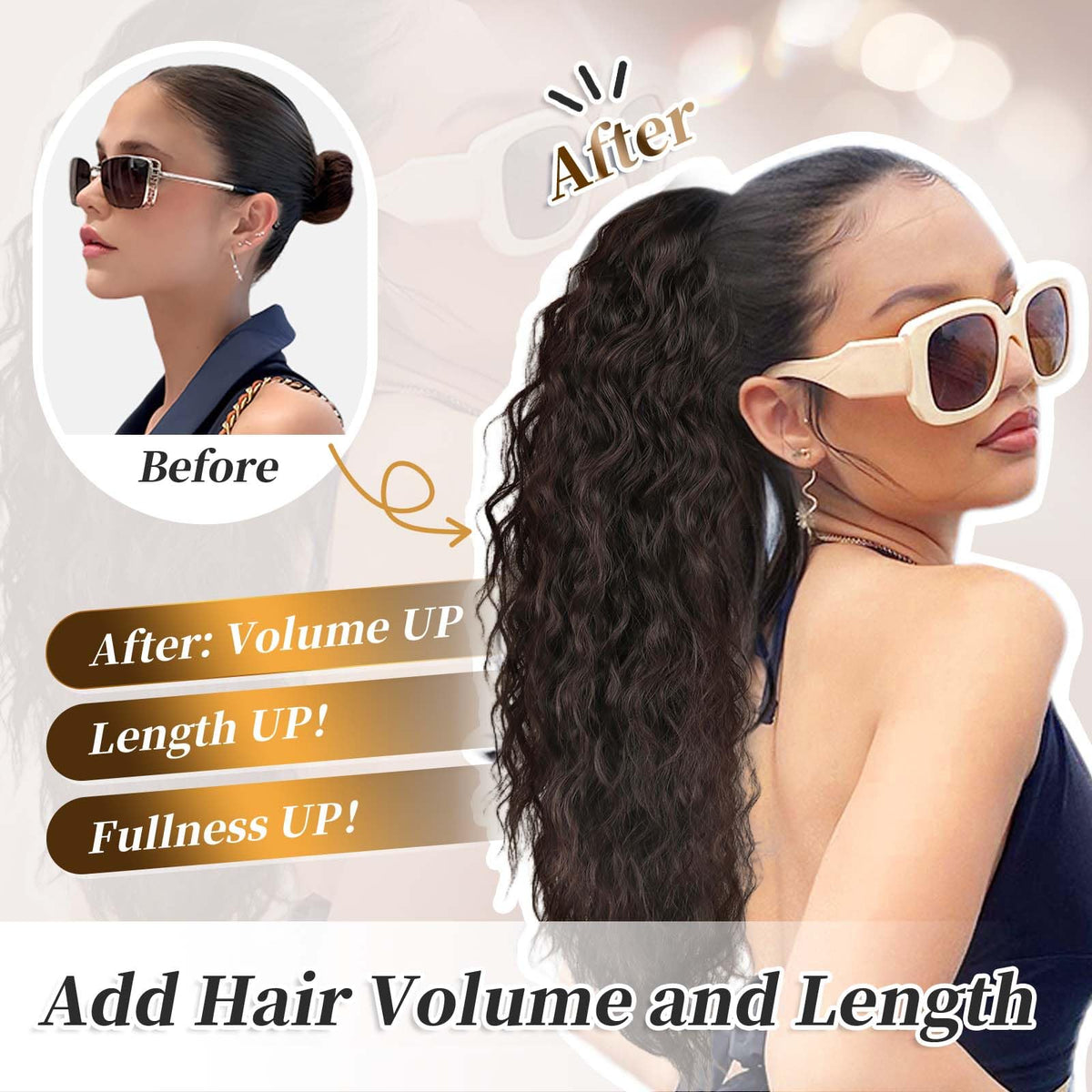 Vizfrucean instant hairstyle clip-and-go for quick transformations.
