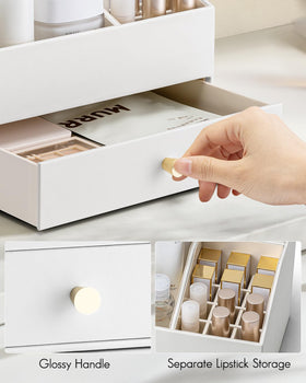 VLANDO drawers provide easy access to perfumes and cosmetics while reducing clutter.