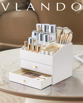 VLANDO gift-ready makeup organizer for beauty enthusiasts