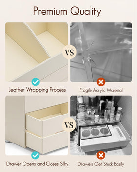 Stain resistant PU leather finish easily wipes clean.