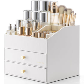 VLANDO makeup organizer on vanity with large capacity for cosmetics and accessories