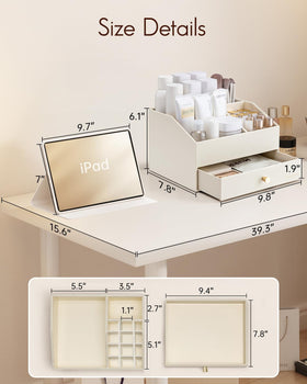 VLANDO removable lipstick holder clears countertop clutter.