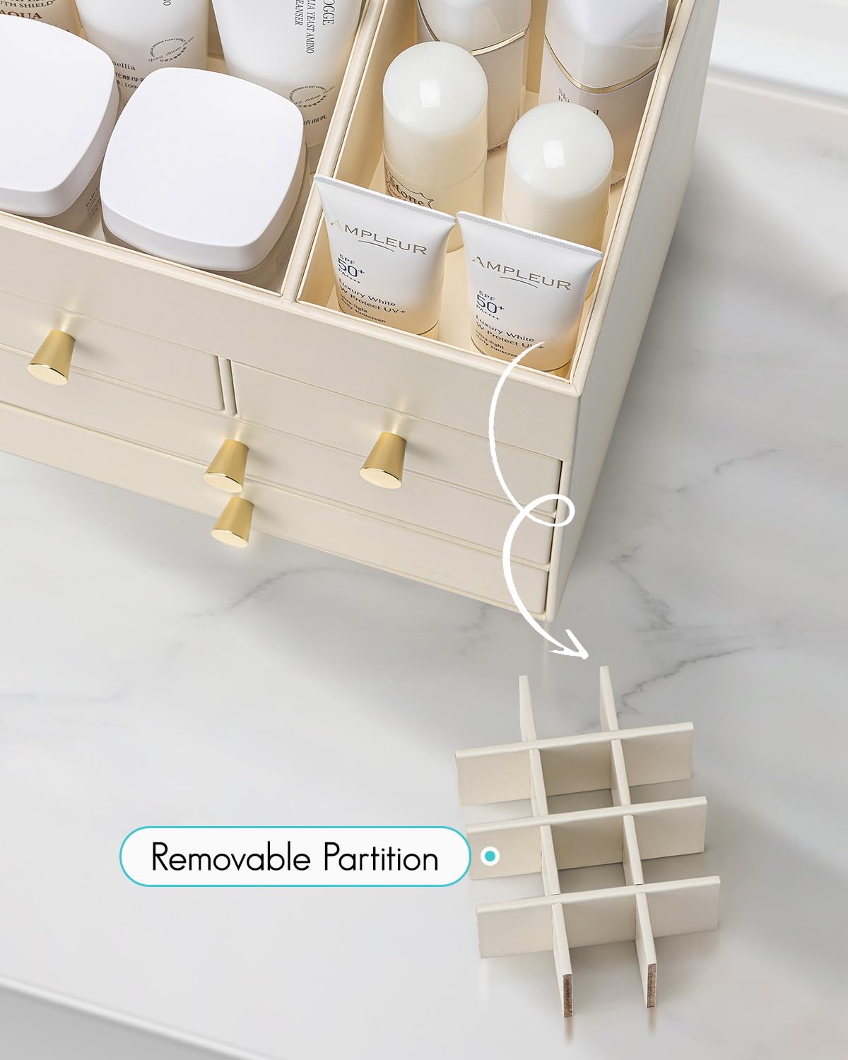 VLANDO stylish vanity organizer design fits any decor