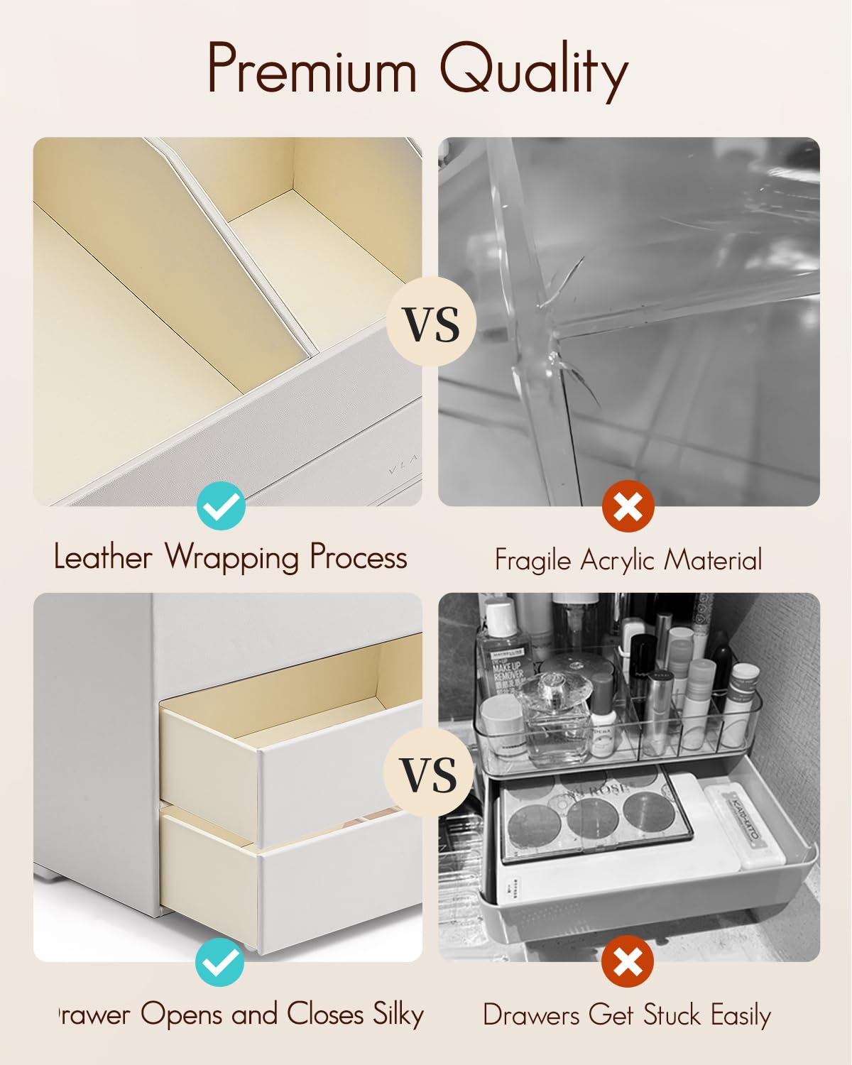 VLANDO white vanity storage complements modern bedroom decor