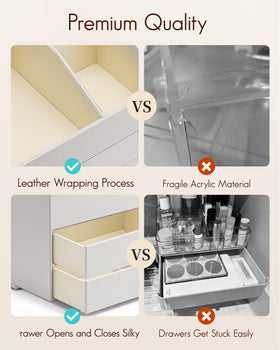 VLANDO white vanity storage complements modern bedroom decor