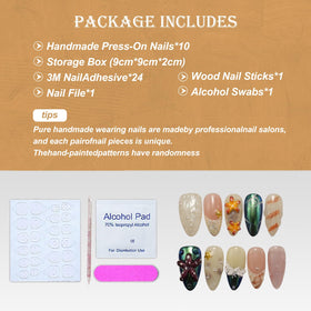 Vlazryk adhesive pieces and file provide quick prep for smooth application.