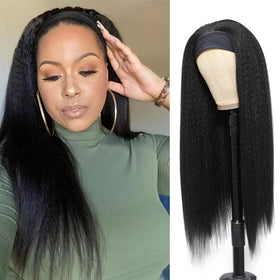 Vligcor kinky straight headband wig 22in for natural daily volume