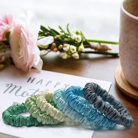 VLOMOT silk scrunchies mint versatile color accent and gentle hold