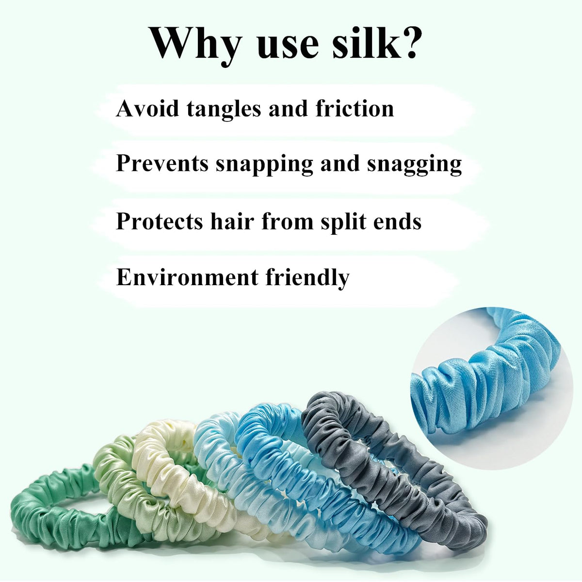 VLOMOT silk scrunchies pearl white adds elegance with minimal tension