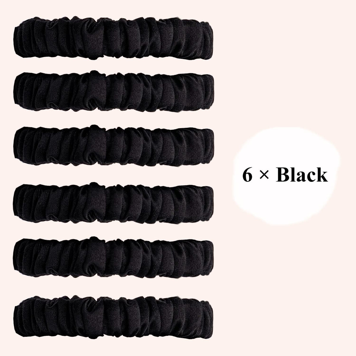 VLOMOT silk scrunchies in use for ponytail, minimizing breakage.