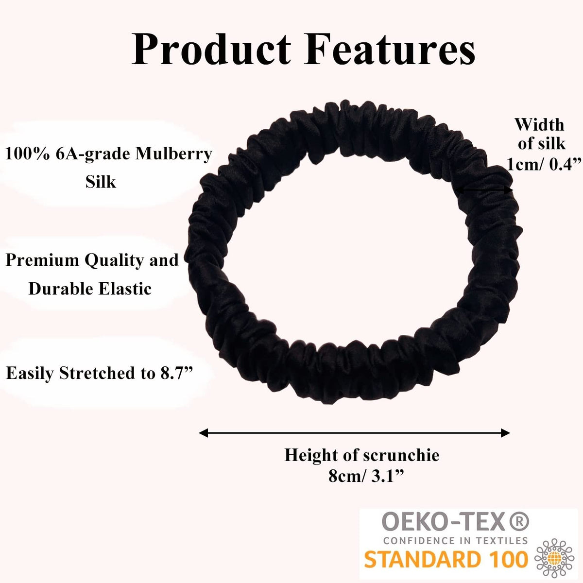 VLOMOT silk scrunchies six colors laid flat for versatile everyday wear.