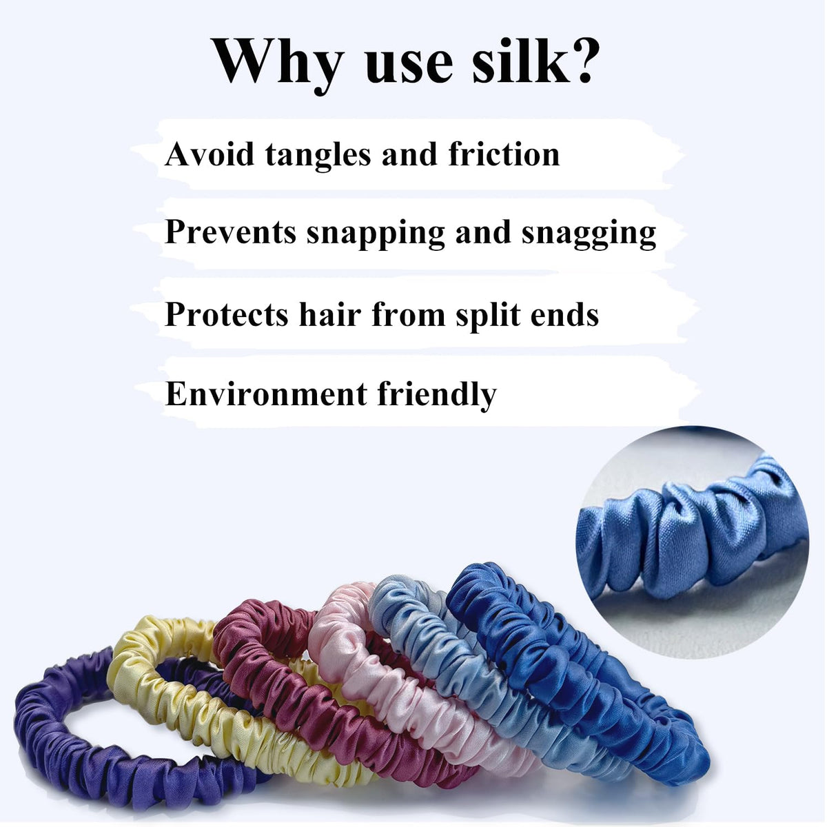 VLOMOT mulberry silk scrunchies in fuchsia for secure, stylish fits.