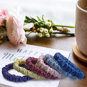 VLOMOT mulberry silk scrunchies in lemon to brighten outfits with minimal friction.