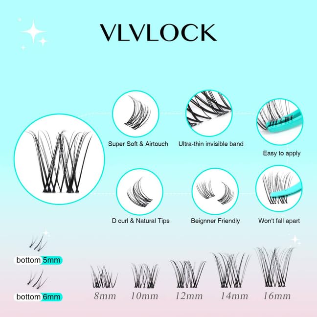 VLVLOCK DIY lash tray with mix-lengths enables versatile styling options.
