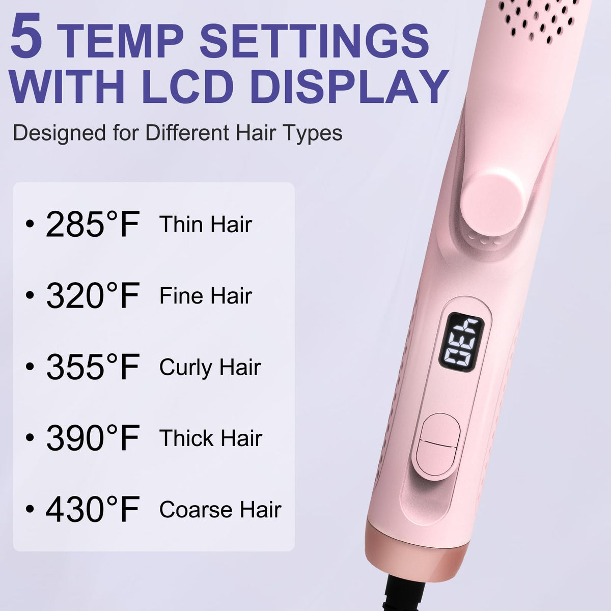 Vnina 2-in-1 Airflow Styler auto shut-off for safety after styling.
