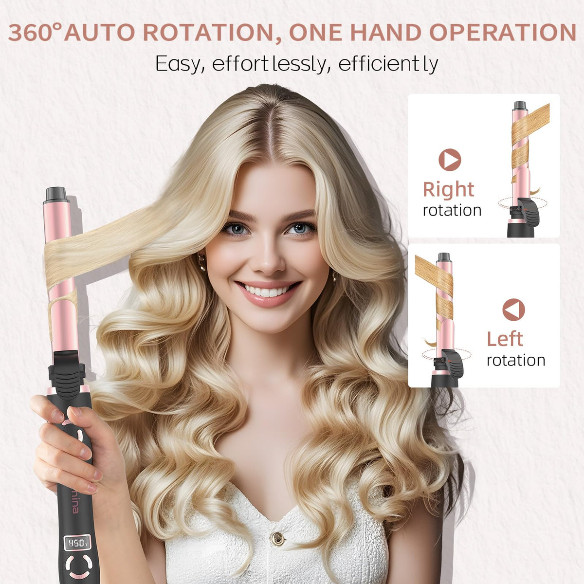 Vnina tourmaline ceramic technology heats evenly to reduce frizz