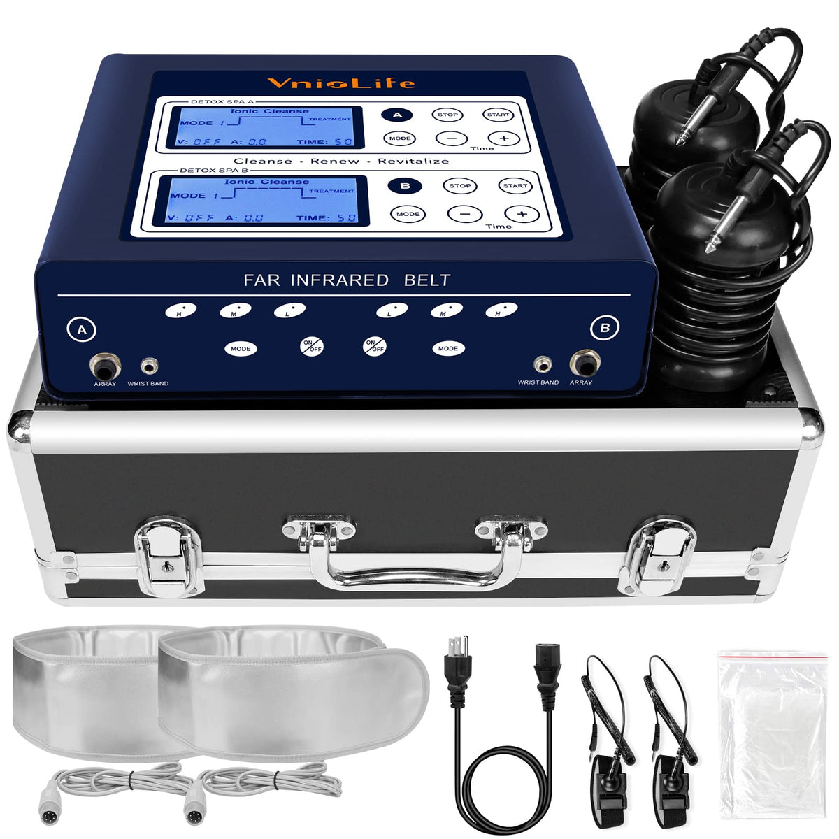 VnioLife dual ionic foot bath spa for two users at home.