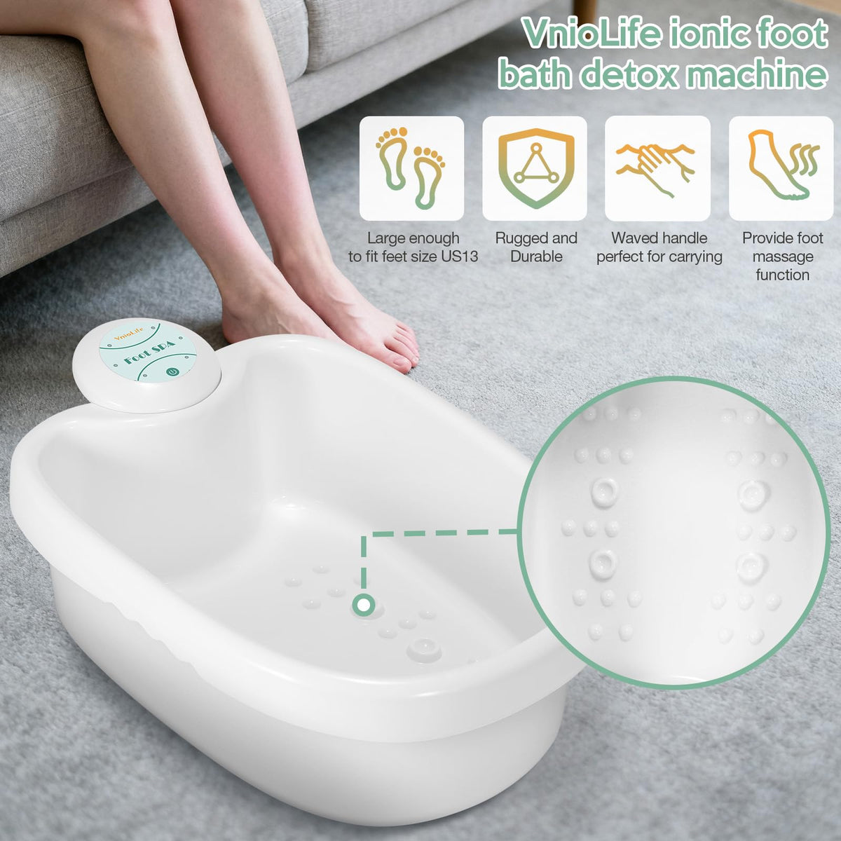 VnioLife WL bag and accessories for at-home detox spa
