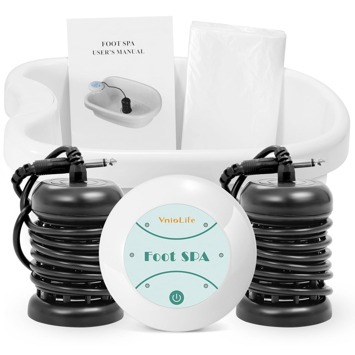 VnioLife WL Ionic Foot Bath front view, ideal for relaxing home spa sessions