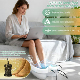 VnioLife WL Ionic Foot Bath side panel, showcasing easy controls for safe operation
