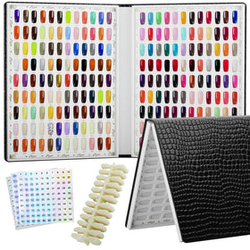vnjaoi 216 nail color chart display book cover showing organized swatches for easy color planning