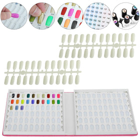 240 flat-back nail tips in the Vnjaoi display system for testing colors.