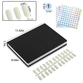 vnjaoi nail art display book professional use shows compact, organized kit for salon displays