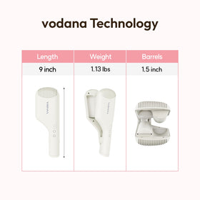 Vodana ivory waver in use creating beachy waves