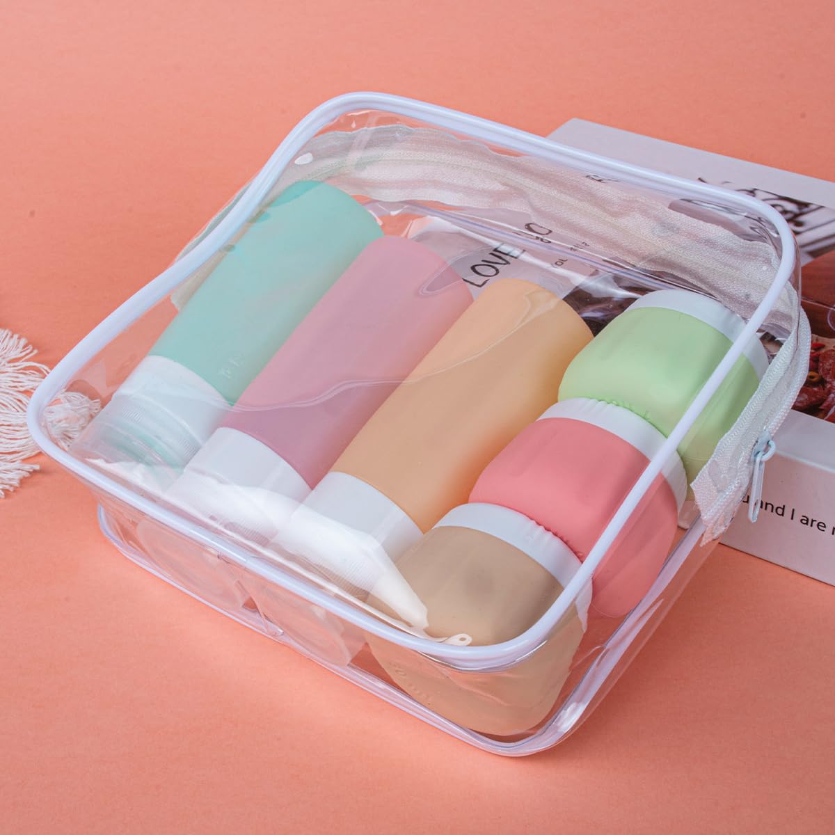 vodvob 3 oz silicone bottles with leak-proof design for secure cosmetics on the go