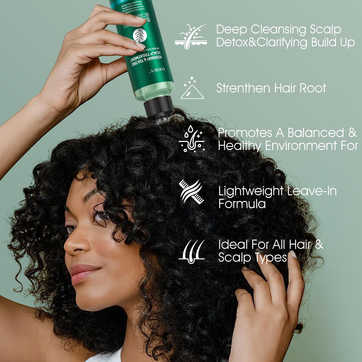 VOERUY Rosemary Tea Tree ingredients plant-based for gentle cleansing.