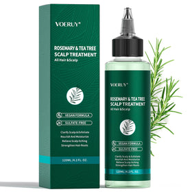VOERUY Rosemary Tea Tree Scalp Detox bottle pour for a refreshing cleanse.
