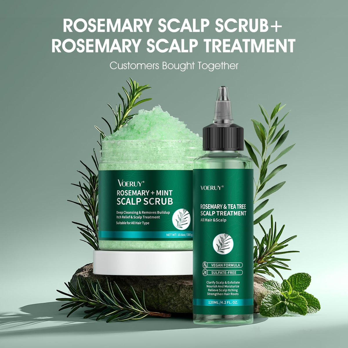 VOERUY Scalp Detox product on shelf with vegan cruelty-free badge.