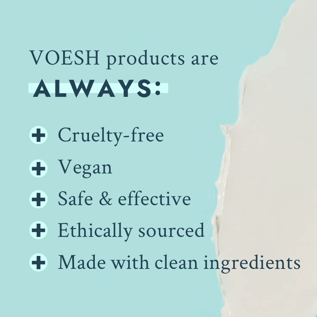 Post-use VOESH hands look hydrated and smoother.