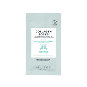 VOESH Collagen Socks aftercare with leftover lotion massaged into feet
