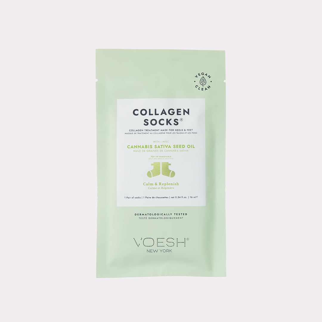 VOESH Collagen Socks step-by-step application delivering quick hydration